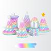 3/7pcs Set 3D Printed Spiral Pyramid Set Rotating Cube Toys Kids Gift Pyramid Fidget Toy Students Gift Teaching Model