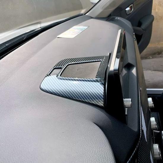 Fit For Honda Accord Carbon Fiber Inner Dashboard Speaker Ring Cover Trim