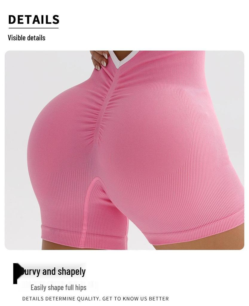 Ribbed Sleeveless Quick-Dry Yoga Bodysuit