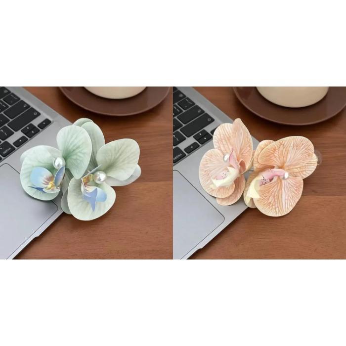1/2PCS Pearl Orchid Hair Clip For Woman Artificial Flower Hairpins Cute Wedding Party Side Clip Barrettes Hair Accessories Gifts