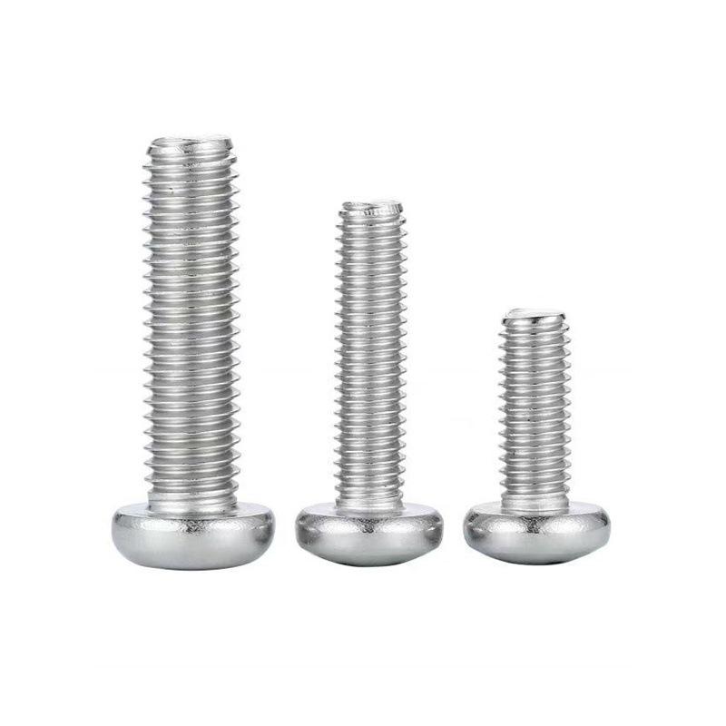Phillips Pan Head Machine Screws, 304 Stainless Steel, Sizes M1-M10