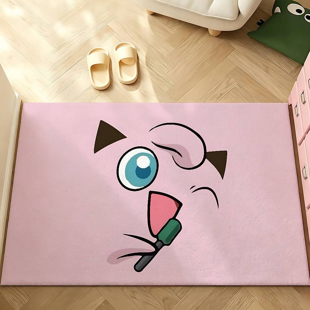 Anime Cute P-Poke-M-mon Carpet Bathroom Anti-slip Mat Door Mat Home Decoration Mat Entrance Door Mat Scratch-resistant Door Mat