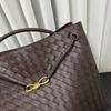 European and American fashion 2024 new woven bag large capacity versatile diamond cowhide tote bag casual shoulder handbag