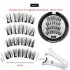 Magnetic False Eyelashes Set With Eyelash Curler Soft Natural Full Strip Reusable No Glue