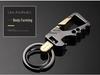 Aoma Customizable Men's Stainless Steel Keychain with Belt Loop Pendant