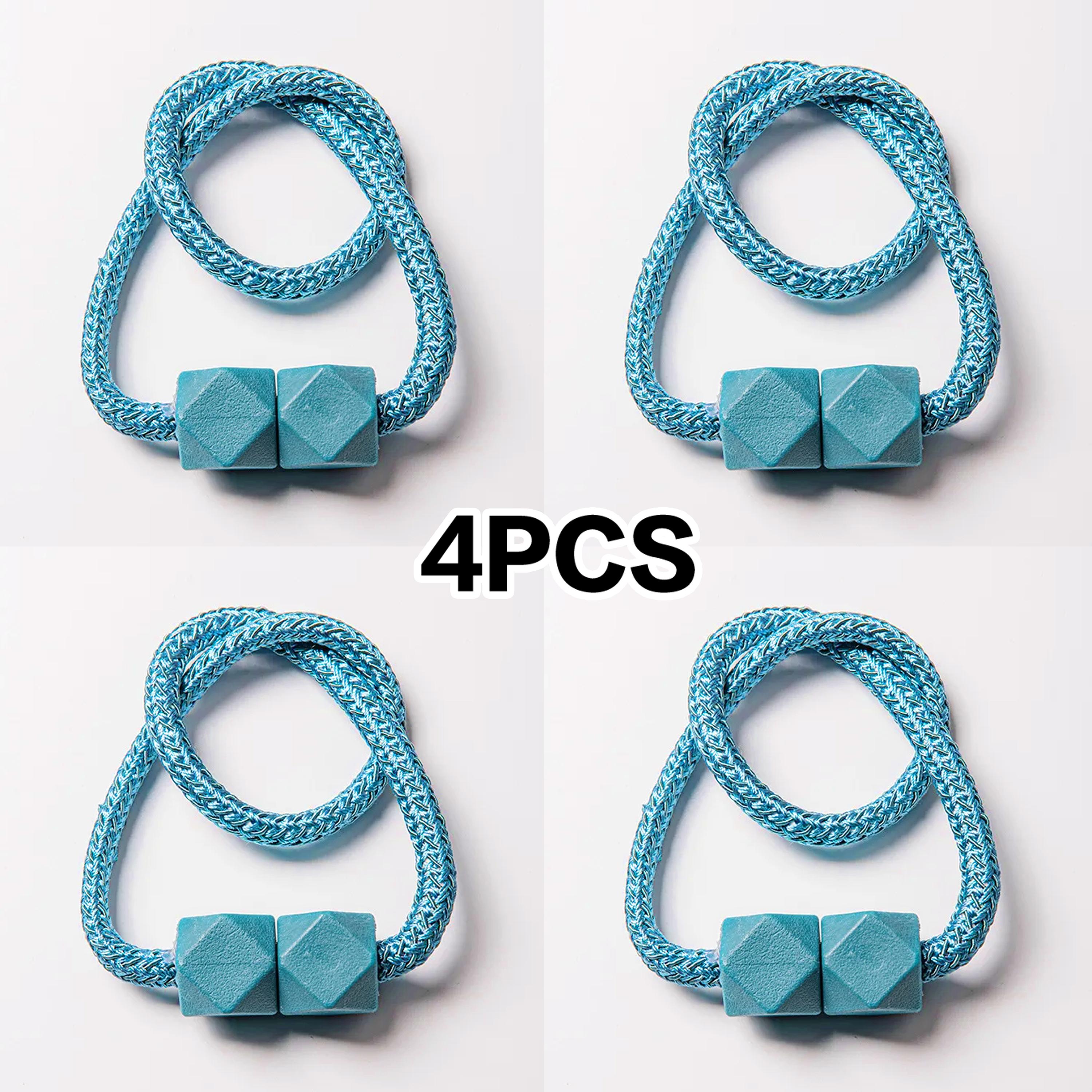 

4 шт. Современные Минималистичные Элегантные Магнитные Подхваты для Штор Дизайн в Форме Кубика Рубика Распродажа для Спальни, Гостиной, Кухни павлин голубой