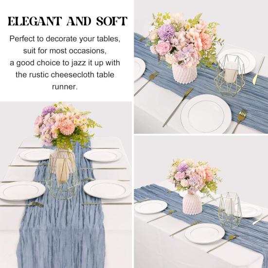 Table Flag Solid Color Pleated Design Bohemia Style Wedding Table Runner Special Events Wedding Decoration