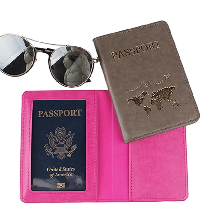Reisepasshalter Reisebrieftasche Hülle für Reisepass Visitenkarten Kreditkarten