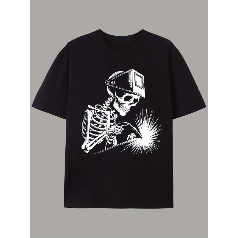 European Size Graffiti Letter Print Short-Sleeve T-Shirt with a Design Sense, Featuring a Streetwear Style for Couples, Suitable for Men