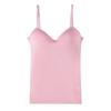 Sommer Damen Nahtloser Leibchen-BH Sling Bottoming Shirt V-Krawatte Brustpolster Ärmellose Weste