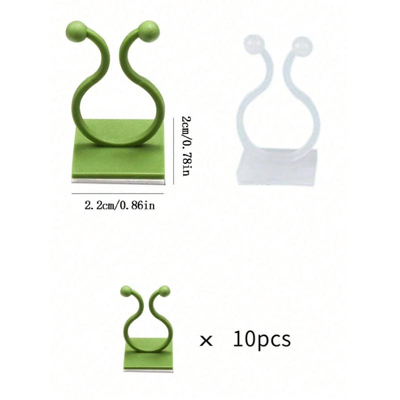 10pcs Green Tree Climbing Wall Tool Green Tree Fixing Vine Fixing Clamp Climbing Hook Green Buckle Ring Traceless Green Plant Fixing Device