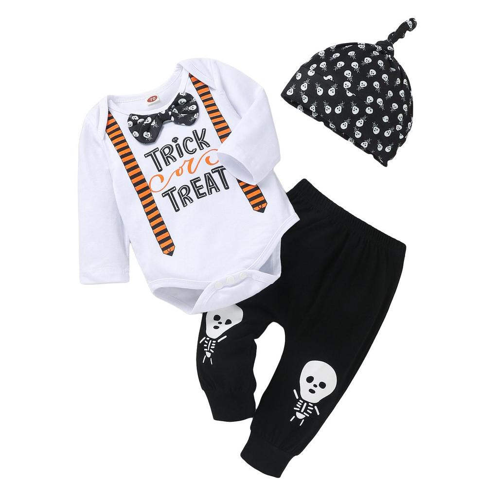 Baby Pumpkin Halloween Costume Set – Long Sleeve Romper With Hat & Socks, For Boys & Girls