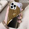 Mignon Tigre Doré Marron Pour iPhone 16 E 15 14 13 Plus 12 mini 11 Pro Max 11Pro XR Xs X 7 8 Plus 16E Coque de Téléphone en Verre Trempé