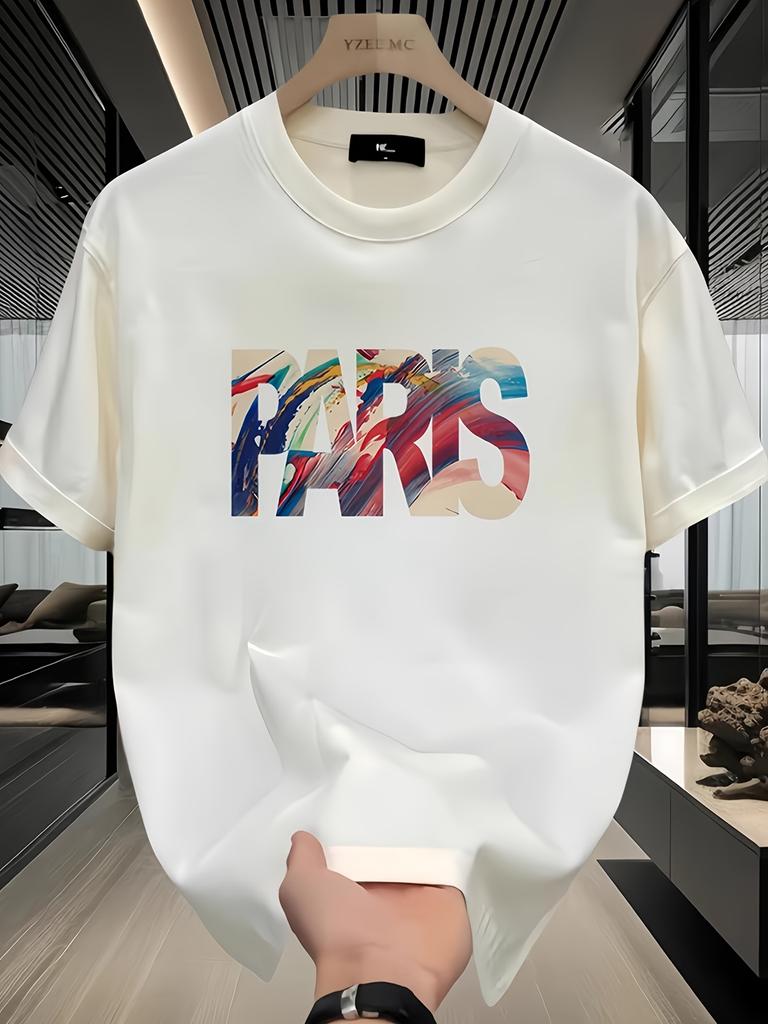 Mens heavyweight 100 cotton graphic tshirt lightweight and breathable comfortable casual wear trendy machine washable