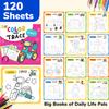 10 Book Set, Children'S Coloring Book To Enhance Cognitive Thinking, Including 10 Cartoon Themes For Boys And Girls