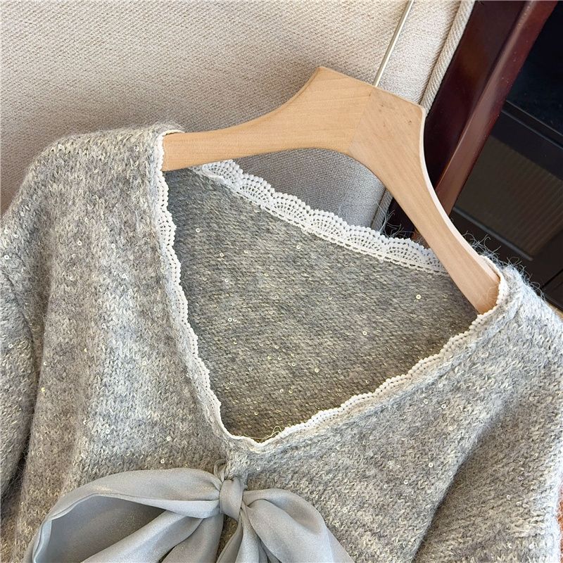 Sweater for Women Winter Thickened V Neck Pullover Warm Knitted Stretchy Long Sleeve Oversize Jumper Sweater Tops