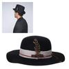 Cosplay Flat Top Hat Wool Fedora JazzHat Musical Festival Costume Accessories