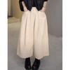 Women's High-Waisted Wide-Leg Corduroy Pants - Autumn/Winter Loose, Slimming, Pleated, and Ribbed Design