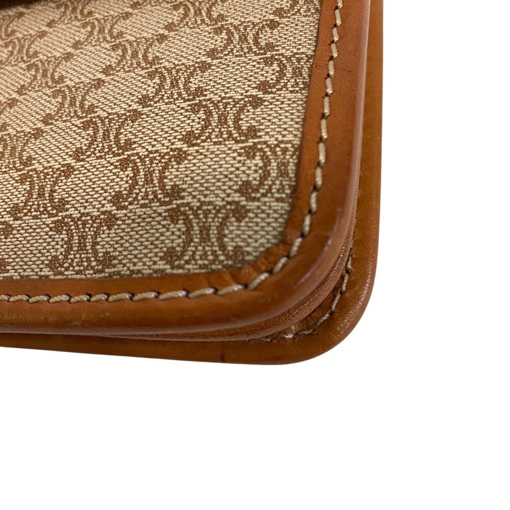 CELINE Clutch pouch Macadam PVC business bag Brown PVC Used