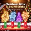 Halloween Lamp LED Glow Sticks with Sound Santa Claus Mini Handheld Night Lights  Christmas Party