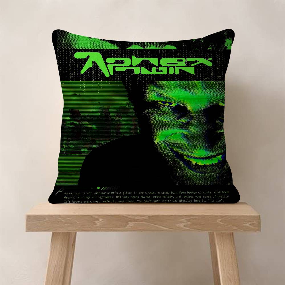 Aphex TTwin DJ Retro Pillow Anime Pillow Sofa Bed Head Pillow Cover Cushion Cover Fashion
