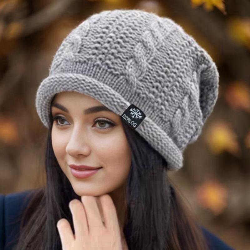 New Women Winter Hats Female Casual Beanie Hat Fleece Lined Warm Knitted Hats