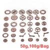 50/100g Vintage Mix Color Antique Mechanical Steampunk Cogs & Gears Charms Diy Jewelry Making Accessories Supplies
