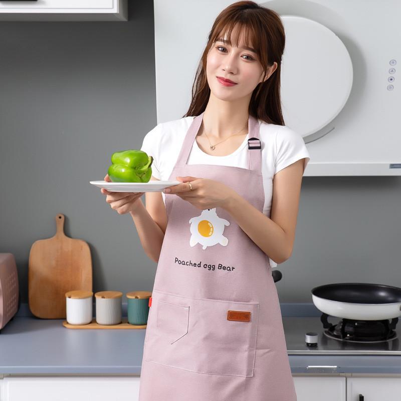 Egg Bear Apron Waterproof Cationic Material For Kitchen Cooking Adults Special Characters Included розовый