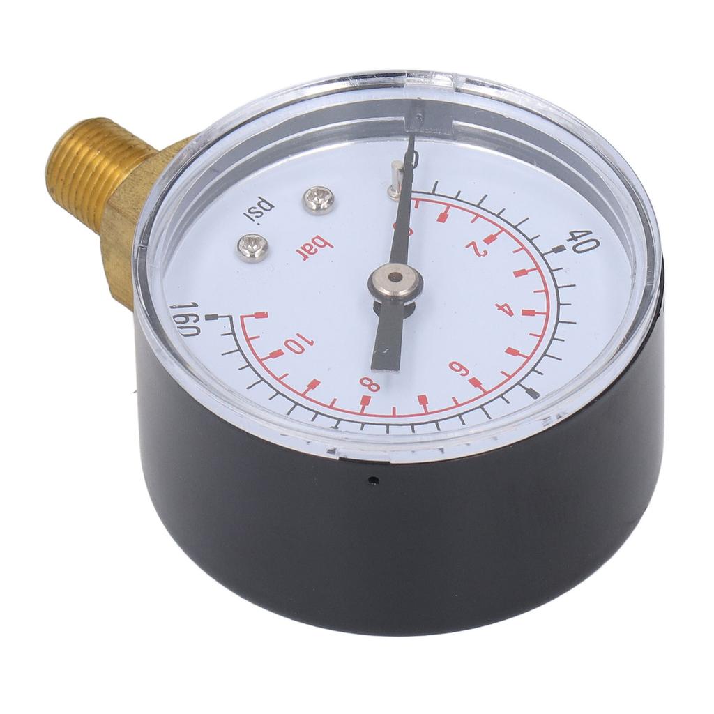 Axial Pressure Gauge 0 to 160Psi 0 to 11bar 18in NPT 2.0in Dial Pressure Meter for Air Water Fuel