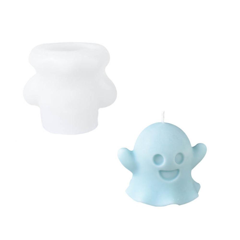 New Silicone Ghost Candle Mold Handmade DIY Craft Scented Candle Mold Home Decor Art Wax Mould