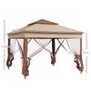 3 X 3(m) Pop Up Gazebo, Double-roof Garden Tent with Netting and Carry Bag, Party Event Shelter for Outdoor Patio, Khaki
