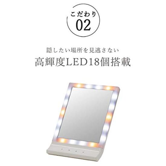 SMALY Actress Mirror with Hollywood Battery Portable Light, Tabletop, Wall-Mounted, Mirror, USB, Operated, 2-Way,