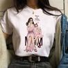 Women T-shirts Cute Mom and Daughter Black Summer Short Sleeve Female Tops Summer Sleeved Harajuku Streetwear Tops Tees