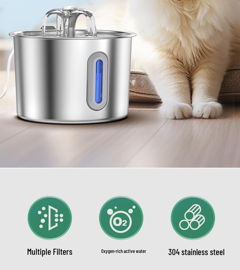 Automatic Pet Water Dispenser with Circulating Flow for Cats & Dogs