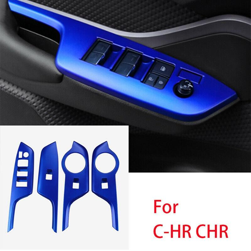 Car Window Switch Panel Cover Window Switch Panel Glass Lifting Control  For Toyota C-HR CHR 2016- Interior Accessories
