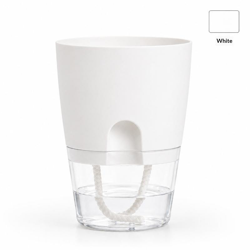 Hydroponic Self-Watering Transparent Flower Pot 1Pcs Lazy Plant Pot for Dorm Desktop Green Plant Decoration
