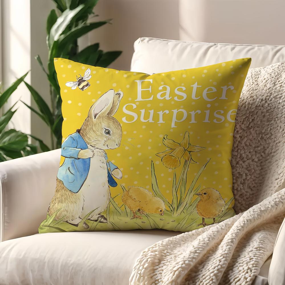 Cartoon P-Peter Rabbits Christmas cushion cover Pillow Case Pillowcase Soft Skin Friendly & Comfortable with a Hidden Zipper