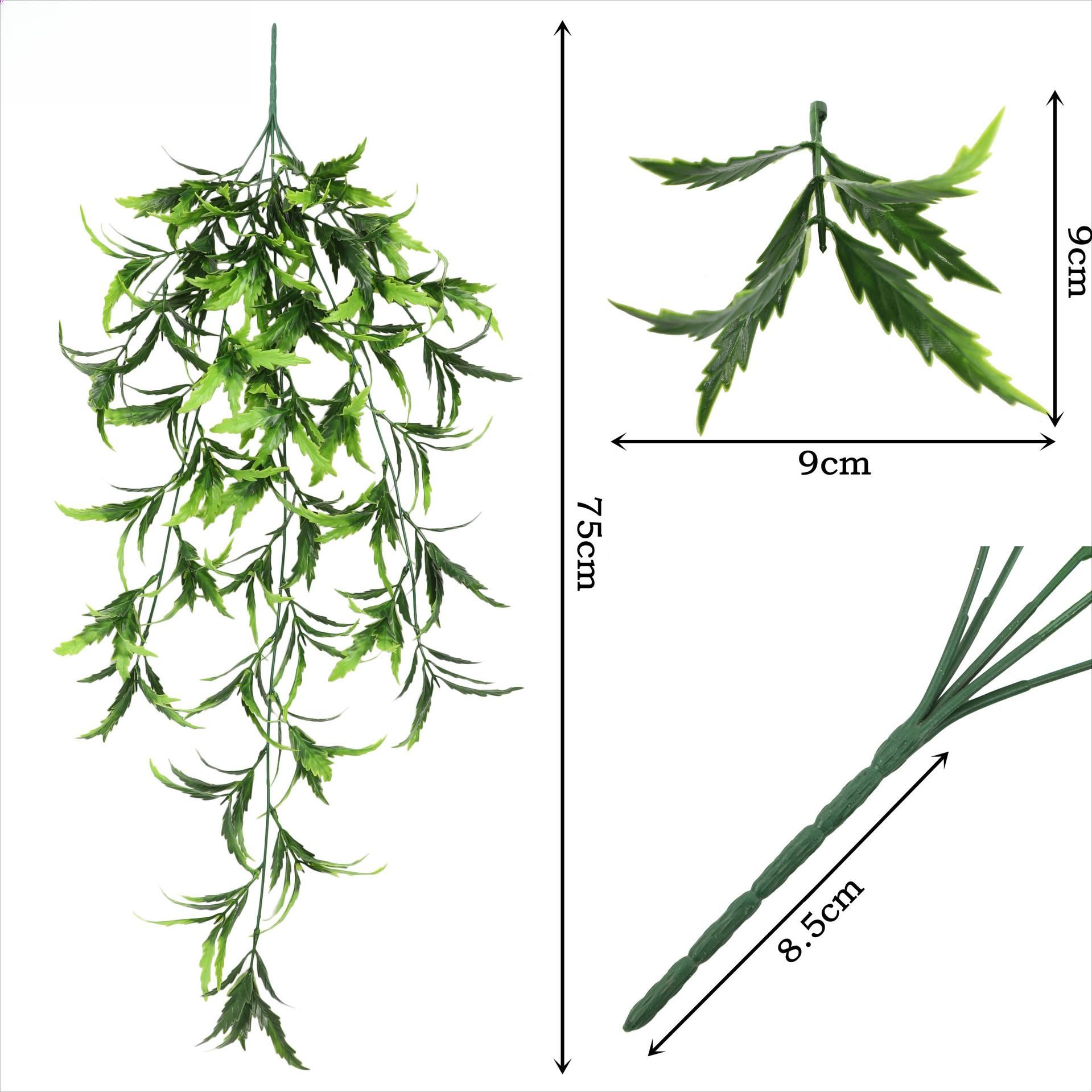 

80cm Persian fern Leaves Vines Home Room Decor Hanging Artificial Plant Plastic Leaf Grass Wedding Party Wall Balcony Decoration