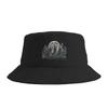 Epic Three Wolves Howling At The Moon 80s Poster Style Wolf Bucket Hat Street Style Fisherman Caps Fashion Vacation Sun Hats