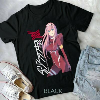 ZeroTwo Anime Unisexga Darling In The Franxx2022 New Shirt Black