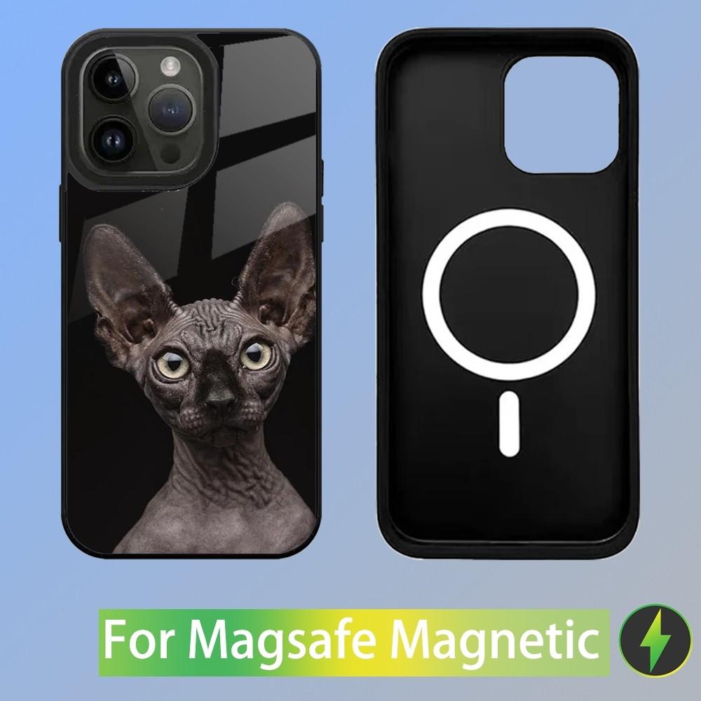 Pet Sphynx Sphinx Cat Phone Case For iPhone 15,14,13,12,11,Plus,Pro,Max Mini Magsafe Magnetic Wireless Charging
