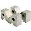 2 Pieces High Precision Carbon Steel M-Type V-Block 50mm/75mm Set for Machine Tool Measurement Workshop Calibration