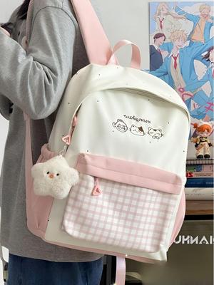 Japanese-Style Cute Backpack for Students: Lightweight, Double-Shoulder Bag for Elementary To High School Girls