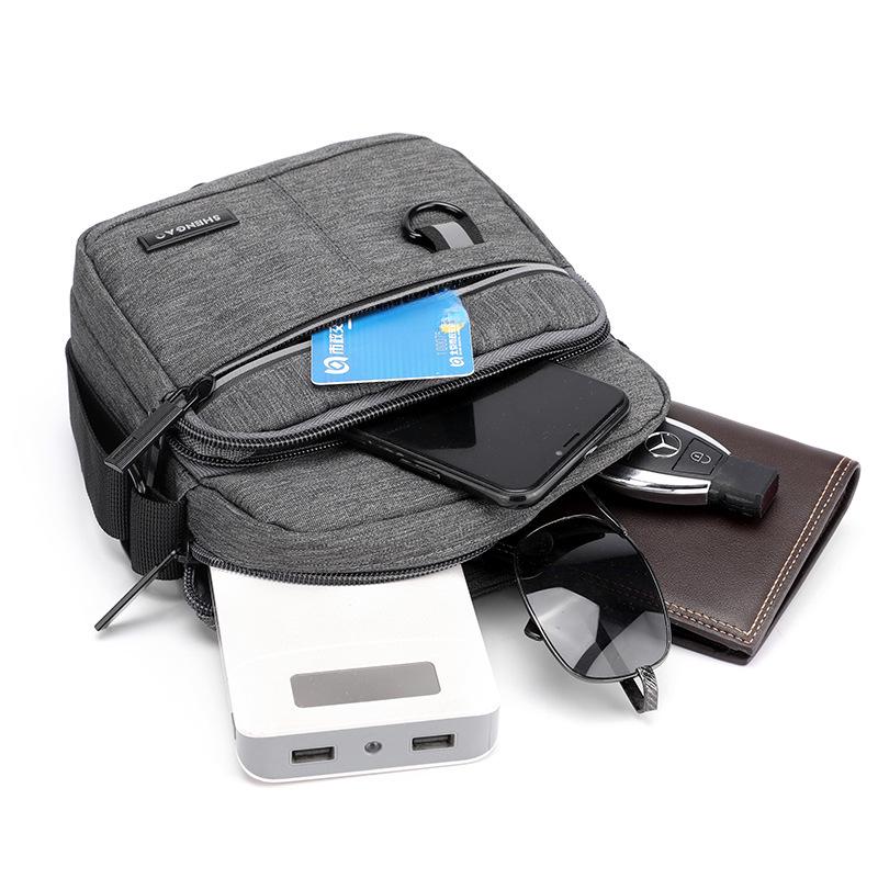 Men's Oxford Cloth Shoulder Messenger Bag, Casual Canvas Backpack, Small Phone Bag,