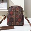 Women Fashion Bohemian Style Printed Phone Bag Ethnic Style PU Leather Single Shoulder Bag Luxury Versatile Handbag For Ladies