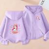 Girls Boy Leisure Sweatshirt Coat Children's Pretty Girl Pink Gift Charming Unicorn Cardigan Hoodies Kawaii Zipper Style