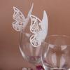50 Pcs Table Mark Wine Glass Cards Favor Butterfly Name Place Party Wedding