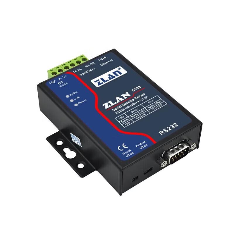 ZLAN 5103 Industrial RS232/422/485 To Ethernet Serial Server