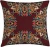 Mandala Pillow Cushion Cover Traditional Round Meditation Folk Culture Printed Decorative Square Pillowcase