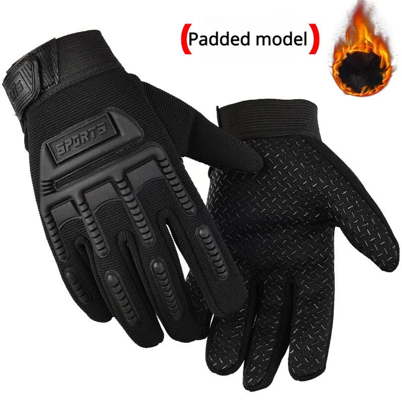 1 Pair Full Finger Tactical Gloves Kids Anti-slip Hard Protect Gear Riding Gloves Camouflage Combat Glove Garden Gloves